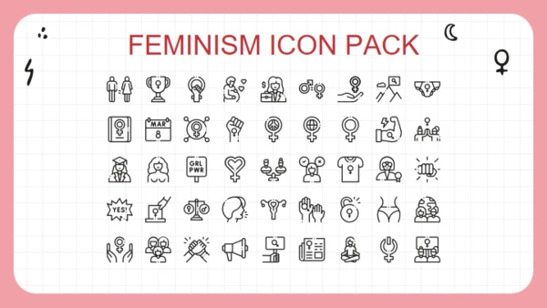 女孩力量卡通人物通用PPT模板