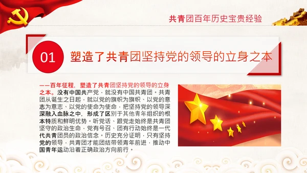 在庆祝共青团成立100周年大会上的讲话PPT