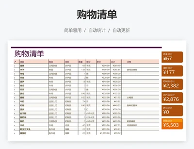 购物清单