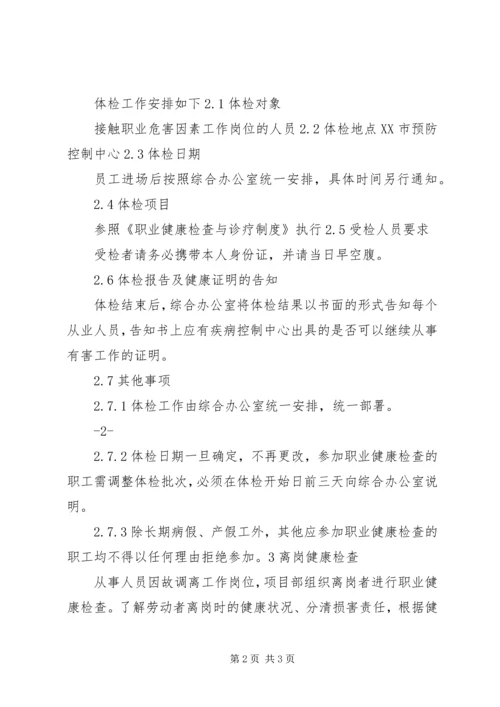 年度职业健康检查计划.docx