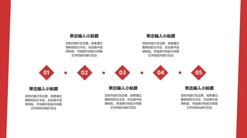 红色简约风房地产企业宣传介绍销售PPT模板