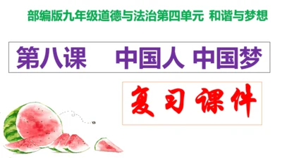 第八课 中国人 中国梦复习课件2022-2023学年九年级道德与法治统编版上册