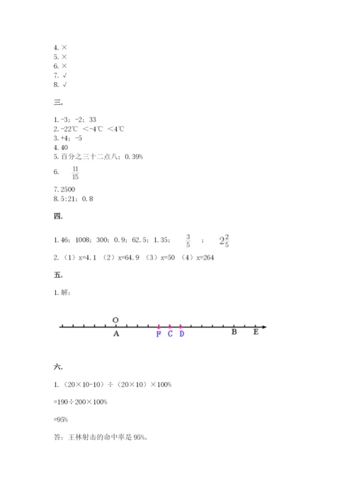 人教版六年级数学下学期期末测试题含答案【最新】.docx