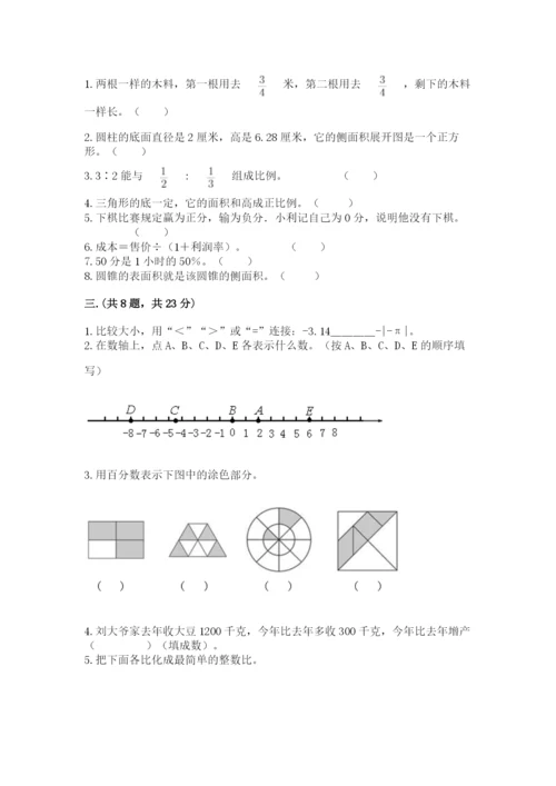 小升初数学考前检测试题附参考答案（培优a卷）.docx