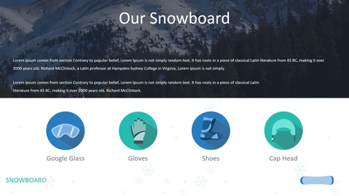 极限运动户外滑雪培训公司滑雪PPT模板