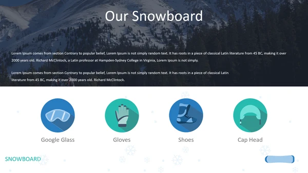极限运动户外滑雪培训公司滑雪PPT模板