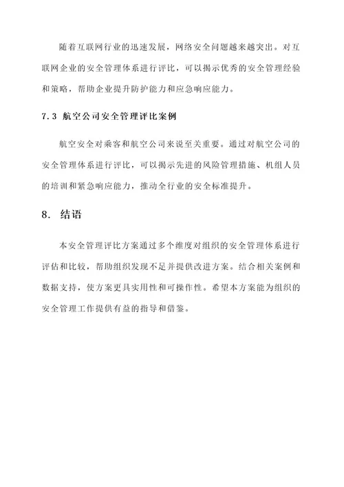 安全管理评比方案
