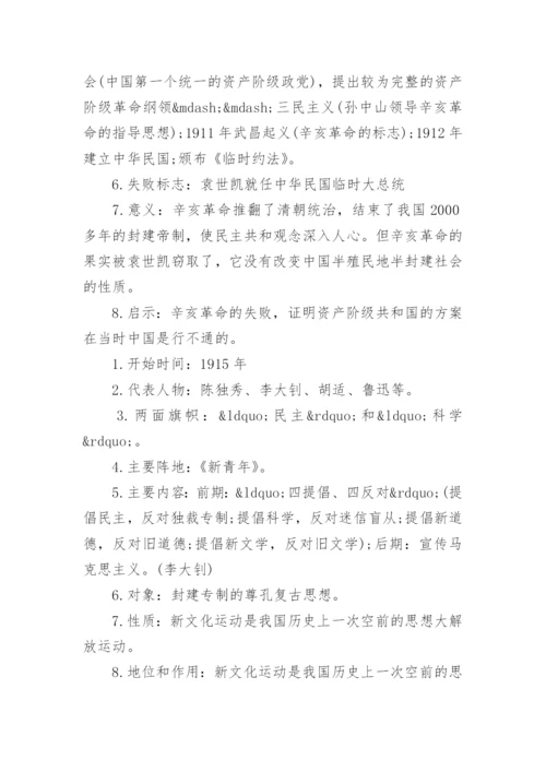 八年级上历史的思维导图.docx