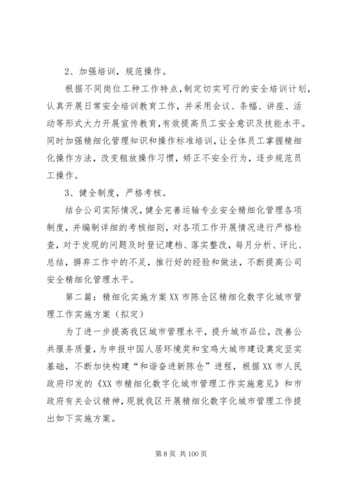 运输队精细化实施方案_1.docx