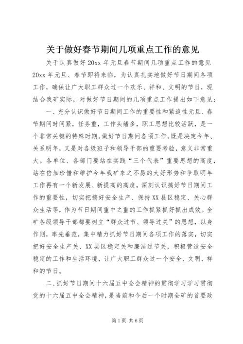 关于做好春节期间几项重点工作的意见 (5).docx