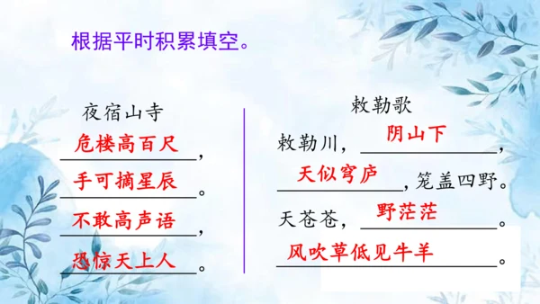 部编版语文二年级上册第七单元复习课件