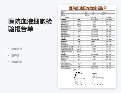 医院血液细胞检验报告单