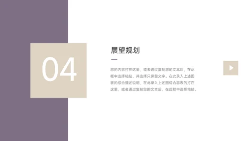 紫色极简主义转正述职报告PPT模板
