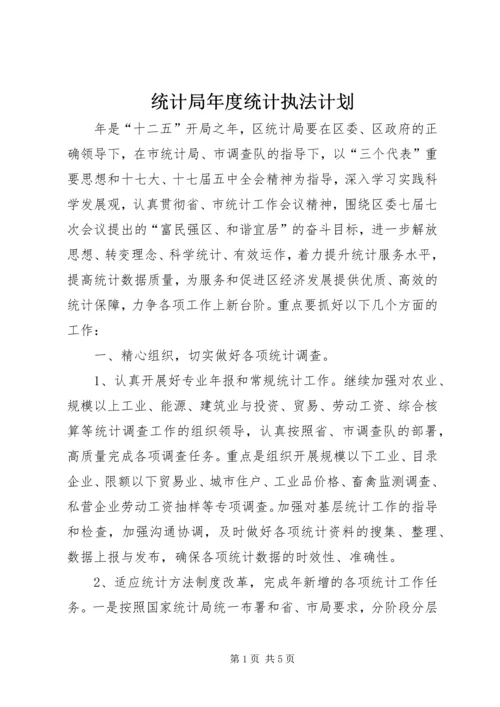 统计局年度统计执法计划.docx