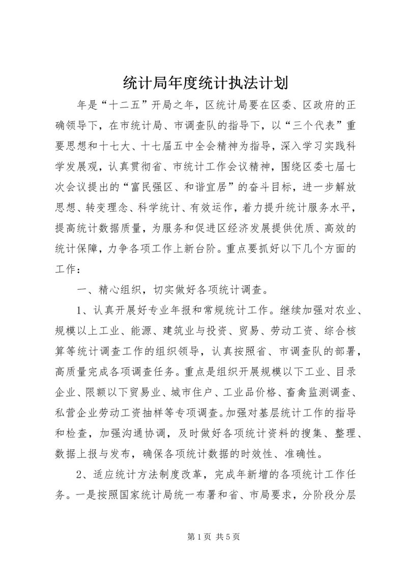 统计局年度统计执法计划.docx