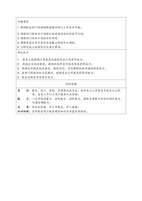 客户服务部岗位职能说明指导书.docx
