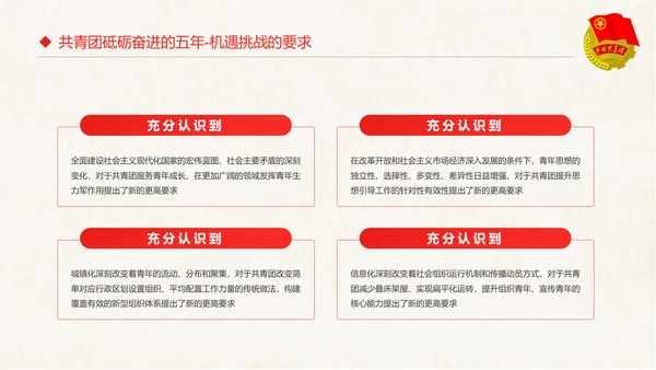 红色大气共青团十八大学习解读PPT模板