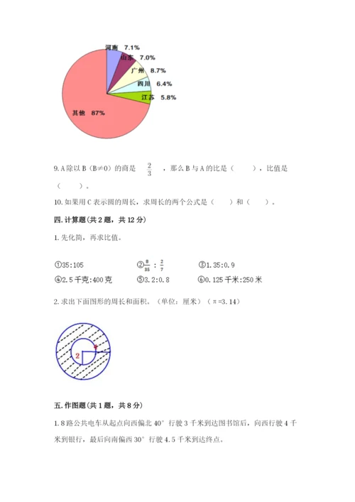 2022六年级上册数学期末考试试卷附参考答案（综合卷）.docx