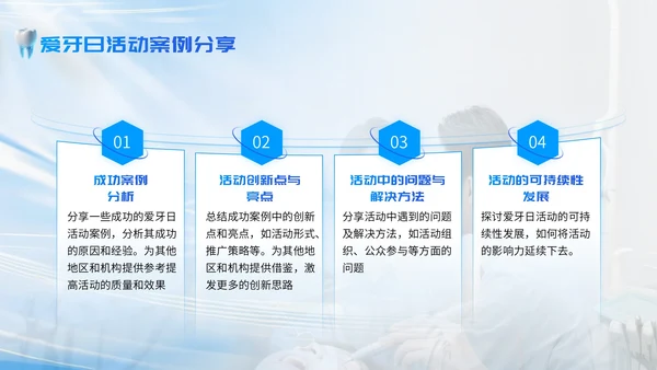 蓝白简约爱牙日口腔宣传模板