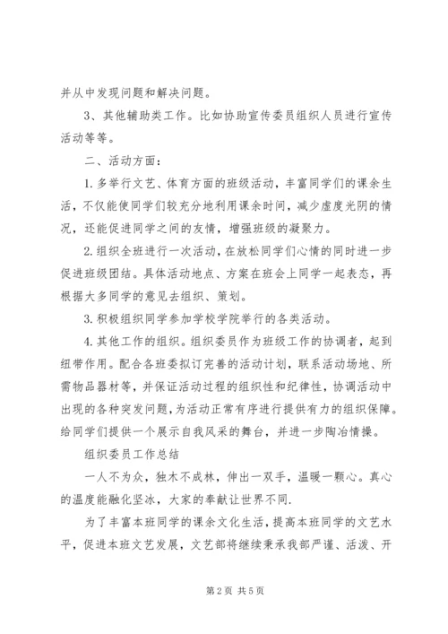 校组织委员工作安排及小结.docx