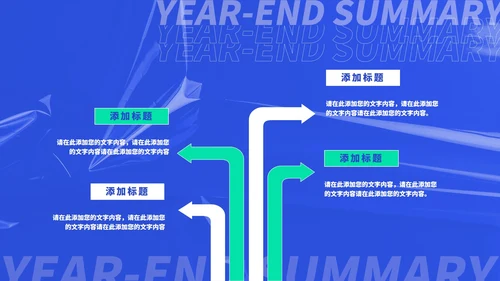 蓝色科技风办公数据年终总结汇报PPT模板