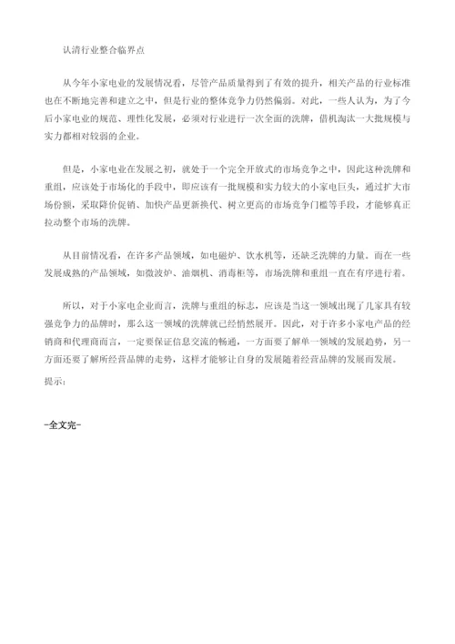 我国小家电行业发展的冷思考.docx