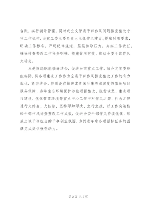 文管委抓好干部作风问题排查整改工作方案.docx