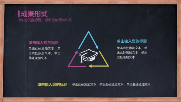 创意粉笔字论文答辩通用PPT模板