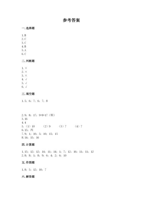 小学数学一年级上册期末测试卷附答案（满分必刷）.docx