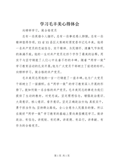 学习毛丰美心得体会 (7).docx