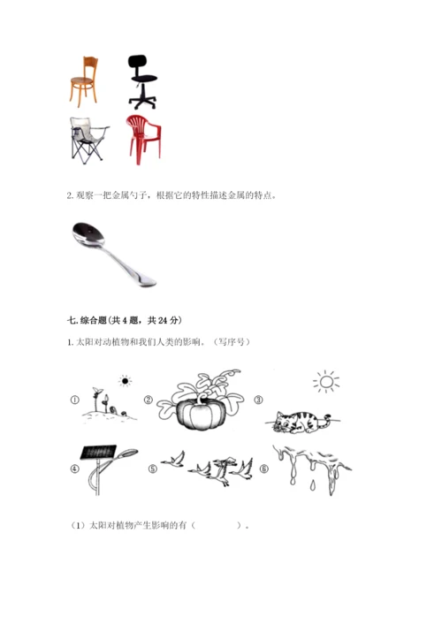 教科版二年级上册科学期末考试试卷精品（名校卷）.docx