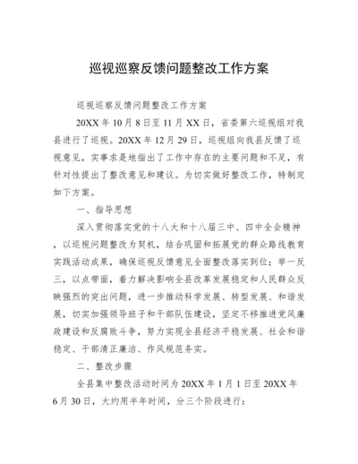 巡视巡察反馈问题整改工作方案.docx