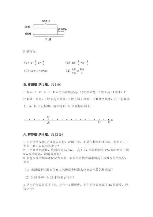 廊坊市文安县六年级下册数学期末测试卷精选.docx