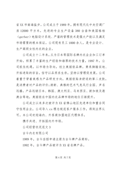 公司经营状况范文.docx