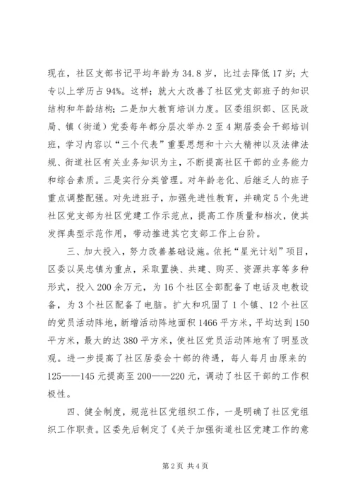 突出重点强化措施抓好社区党组织建设.docx