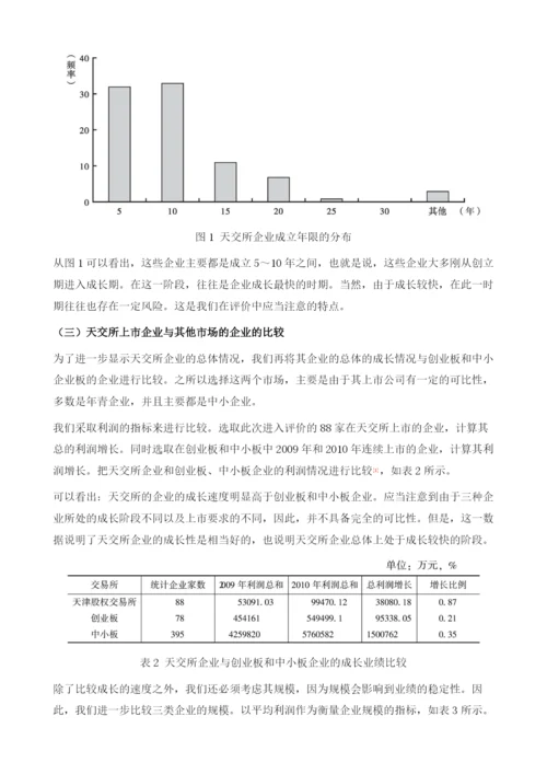 天津股权交易所挂牌企业成长性评价报告.docx