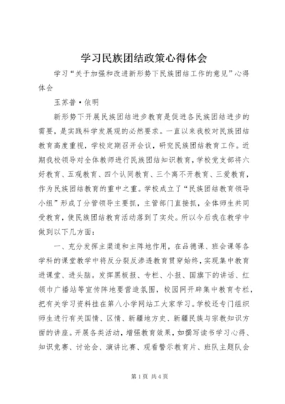 学习民族团结政策心得体会.docx