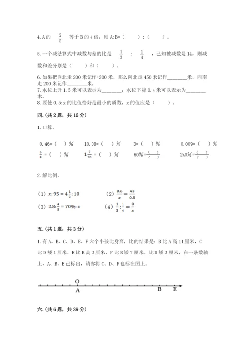 人教版六年级数学小升初试卷带答案（培优）.docx