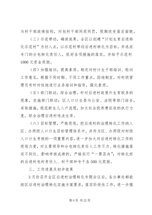 县直部门后进村治理转化情况汇报范文合集_1.docx