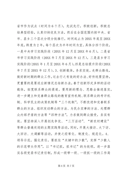 关于开展党的群众路线教育实践活动调研座谈会上的发言提纲 (2).docx