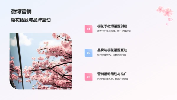 蓝色小清新春天樱花季PPT模板