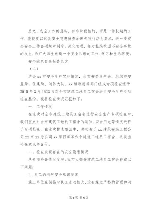 安全隐患自查报告范文.docx