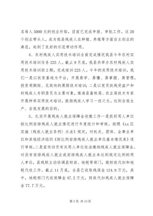 乡镇残联年度工作总结和工作计划.docx