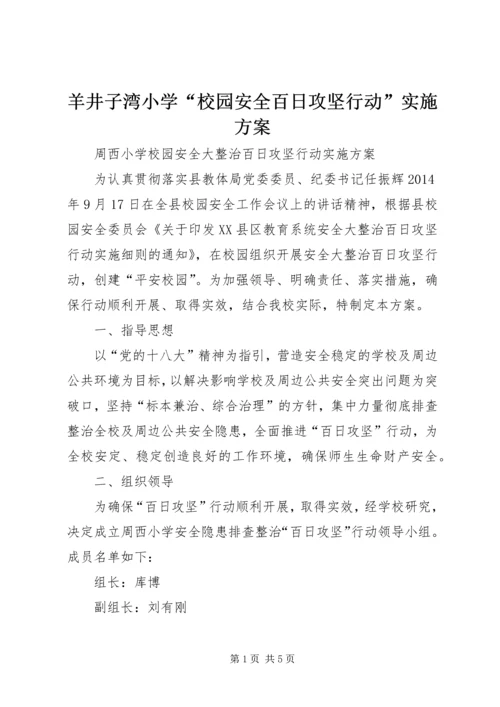羊井子湾小学“校园安全百日攻坚行动”实施方案 (4).docx