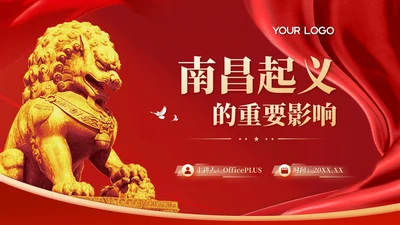 红色党政风南昌起义的重要影响PPT模板