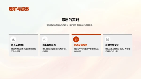 培养感恩意识PPT模板