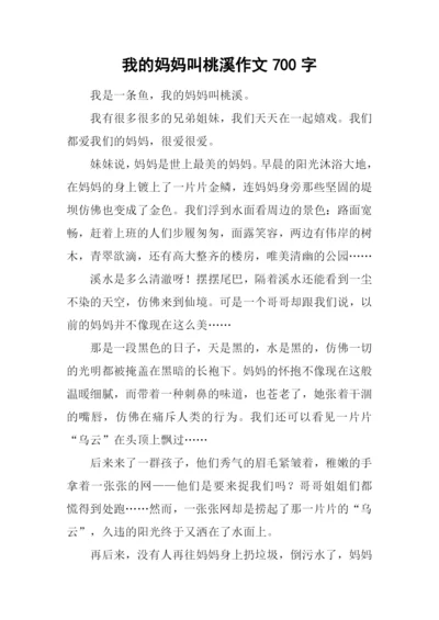 我的妈妈叫桃溪作文700字.docx