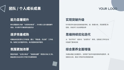 蓝色几何个人述职报告通用PPT模板