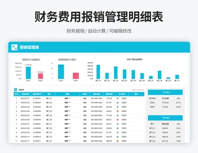 财务报销管理明细表