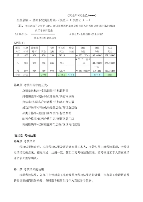 广东某公司员工月度绩效考核方案7页